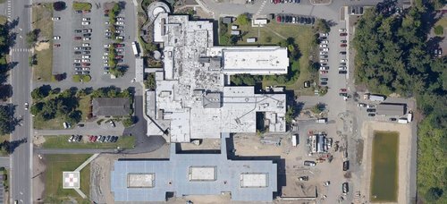 Aerial shot of Whidbey Hospital