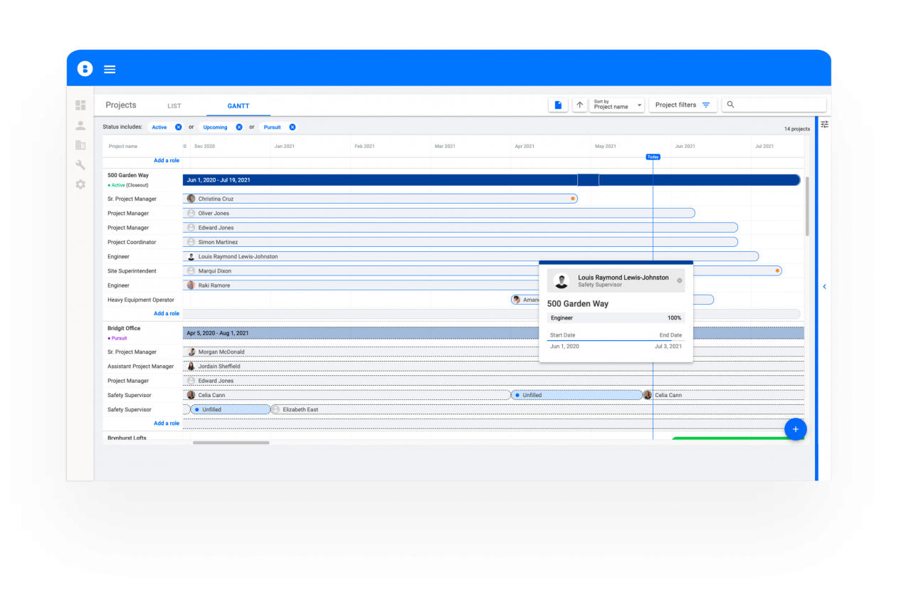 Construction Project Management Database - Bridgit