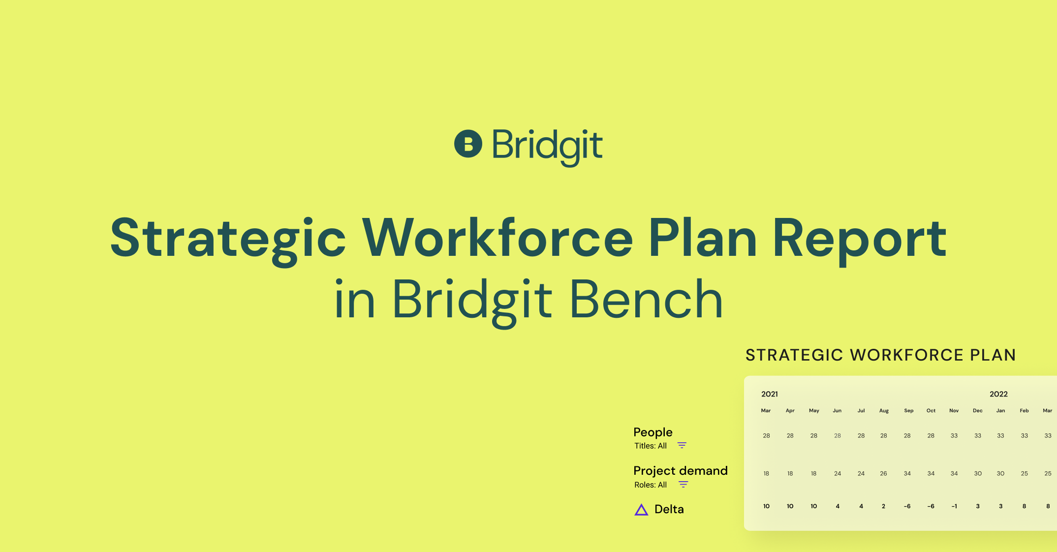 Strategic Workforce Plan Report in Bridgit Bench