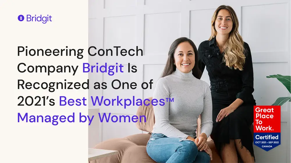 Bridgit Co-founders celebrate best workplaces award